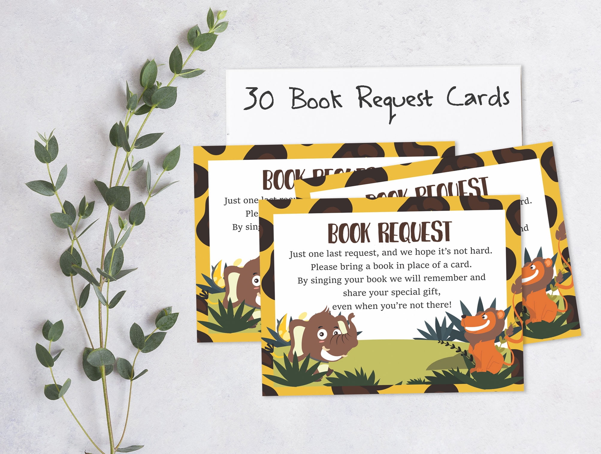Inkdotpot Set Of 30Jungle Animals Baby Shower Invitations-Diaper Raffle Tickets And Baby Shower Book Request Cards Gender Neutral Invites Its A Boy Its A Girl