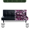 thumbnail image 5 of SCRAWLGOD Skull Flower Print Sofa Cover Without Armrest Heavy Duty Anti Wrinkle Futon Slipcover Washable Sofa Slipcover Leakproof Couch Cover 3 Seater for Living Room, 5 of 9
