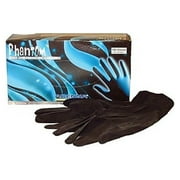 Adenna Phantom 6 mil Latex Powder Free Exam Gloves (Black, Small) Box of 100