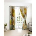 thumbnail image 4 of Fsddascl Yellow Orange Spring Floral Blackout Curtains for Bedroom/Living Room, Thermal Insulated Kitchen Curtains, Summer Botanical Tulip Vintage Grommet Darkening Window Treatment Drapes 52"x96"x2, 4 of 8