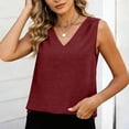 thumbnail image 2 of biudgviw Tank Tops for Women V Neck Casual T-Shirt Lightweight Breathable Sleeveless Summer Tees Business Work Outfits, 2 of 6
