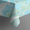 thumbnail image 5 of Square Tablecloth, Waterproof Polyester Table Cover, Wrinkle Resistant & Washable Fabric for Dining, Kitchen, Picnic, 60x60in(152x152cm), Liquid & Marble Print, 5 of 6