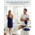 thumbnail image 2 of Casa Platino 100% Ring-Spun Cotton Towels Set – 2 Bath Towels, 2 Hand Towel & 4 Washcloths, Stays Plush After Washes, Ideal for Spa, Hotel & Family Bathrooms – Navy, 2 of 8