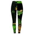 thumbnail image 3 of Gibobby pantalones de mujer Pantalones De Mujer Moda Casual Saint Pat Impreso Leggings Deportivos Leggings De Moda（Negro， XL), 3 of 4