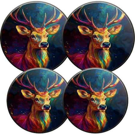 

Gas Stove Burner Cover Electric Stove Top Protector Easy to Clean The Enchanting Allure of a Colorful - hued Deer
