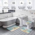 thumbnail image 6 of Coastal Beach Starfish Bathroom Rugs Set Nautical Retro Watercolor Ocean Marine Life Non Slip Absorbent Soft Bath Mats 3 Piece Set with Bathroom Rug, U-Shaped Floor Mat, Toilet Seat Cover Small Size, 6 of 9