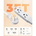 thumbnail image 3 of Cable de Alimentación DEWENWILS 0,9 m con Enchufe Plano Giratorio 360° y 3 Salidas, 3 of 7