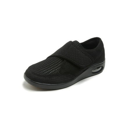 

Sanviglor Women Casual Shoes Adjustable Strap Walking Shoe Cushioning Flats Summer Lightweight Comfort Sneakers Breathable Mesh Black 11