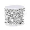 thumbnail image 1 of 10 m/rollo de cadena de cuentas redondas árbol de Navidad hogar jardín decoración DIY (plata) JShteea Libre de BPA, 1 of 5
