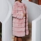 thumbnail image 4 of Abrigo de invierno cálido para mujer, chaqueta acolchada a prueba de viento, parka larga para exteriores, chaqueta acolchada gruesa con capucha de piel sintética, abrigo de invierno de piel, 4 of 5