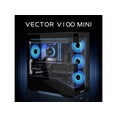 thumbnail image 2 of Lian Li VECTOR V100 MINI Micro Form Factor Compact PC Case, Pre-install 4 x 120mm ARGB PWM Fans, Panoramic Tempered Glass, Support Backet-Connect Micro-ATX, 415mm GPU, 360mm Radiator - Black(V100RMIX, 2 of 7