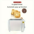 thumbnail image 5 of OHHSUN Toaster 2 Slice with Auto Shut Off & Reheat Function - 6 Browning Settings, Countertop Kitchen Essentials for Bagel Muffins Toast Pastry Waffles Grain Sweet Bread, 750W - White, 5 of 10