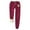 Wine, variant on Women Sweatpants Pajama PURCOLT Printed Bottom Pants, Lamb Fleece Pockets, Elastic Tie Up, Thickened Plush, Warm And Sanitary Pants Up to 65% off