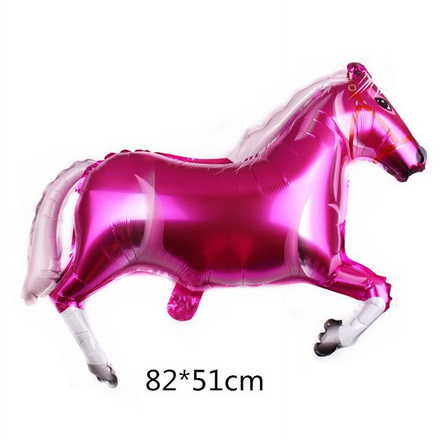 Globo de aluminio del juguete del globo de la decoración de la fiesta de cumpleaños del globo de aluminio de la forma animal del globo del caballo