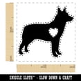 thumbnail image 2 of Australian Cattle Dog with Heart Self-Inking Rubber Stamp Ink Stamper - Black Ink - Small 1 Inch, 2 of 7