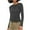 Gray, variant on GigrtiJin Womens Long Sleeves Round Neck Shirts Fall Casual Ruched Slim Tee Tops Solid Color Basic Blouses