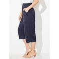 thumbnail image 2 of Catherines Women's Plus Size Petite Gauze Pull-On Capri, 2 of 4
