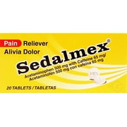 Sedalmex Pain Reliever 20 tabs - Pastillas para el Dolor (Pack of 6)