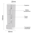 thumbnail image 4 of Portable Pocket Microscope 80X 100X White Mini Magnifier Reading Scale Foldable Magnifying Loupe with LED Illuminated, 4 of 5