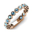 thumbnail image 3 of Blue Topaz 2.3mm Bezel Set Eternity Band 0.85 Carat tw in 14K Rose Gold.size 8.0, 3 of 7