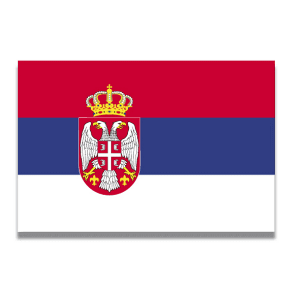 Magnet Me Up Serbia Serbian Flag Vinyl Automotive Magnet Decal, 4x6 Inches