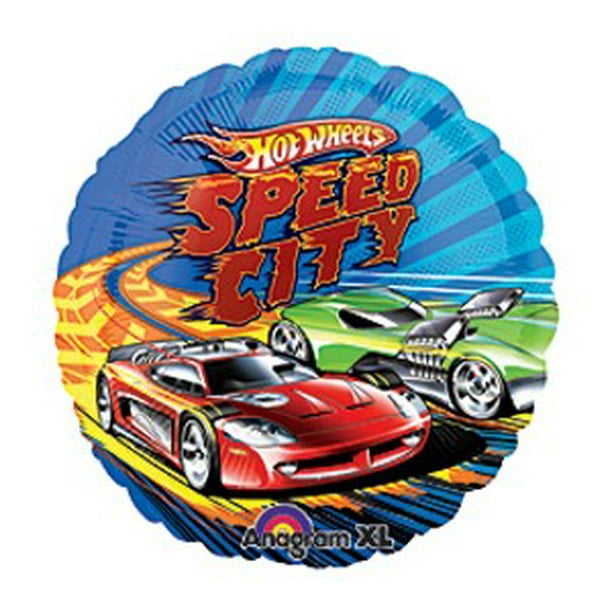 Hot Wheels Party Supplies 18 inch Birthday Mylar Balloon.