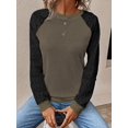thumbnail image 5 of Women'S Solid Color Lace Trim Long Sleeve T-Shirt Round Neck See Through Casual Elegant Top Green S, 5 of 8