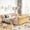 Natural, variant on Full Daybed with Rails, Metal Platform Bed Frame with Guardrails & Safety Rails, Full Size Daybed with Detachable Side Rails, Low Profile Full Metal Bed Frame for Bedroom, Guest Room (White)