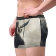 thumbnail image 2 of Sikiie Mystical Bull in Fog Print Men's Boxer Briefs, Elastic Waistband Boxer Briefs Leggings-XX-Large, 2 of 5