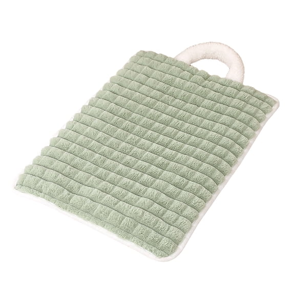Soft Striped Bed Mat for —Washable Crate Pad with Hanging Loop Comfortable Kennel Mat for Small Medium and Cats Ideal for Crate or Bed Use in Light Green