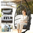 thumbnail image 4 of Outsunny Hanging Egg Chair with Stand, Foldable Swing Chair, Dark Grey, 4 of 10