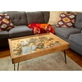 thumbnail image 4 of Rustic Puzzle Coffee Table with removable glass top - includes 2 hidden drawers - 24x36", 4 of 11
