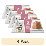(4 pack) Purina Fancy Feast Gems Salmon Flavor Mousse Pate Wet Cat Food, 2 oz Tubs