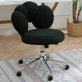 thumbnail image 2 of Swivel Office Chair, Computer Chair Gaming Chair with 5 Durable Casters, Semi Wrapped Backrest, Thick Cushion, Adjustable Height 16.1" To 19.3", 2 of 8