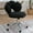 Black, variant on Modern Accent Office Desk Chair, Computer Chair with 5 Casters, Semi-wrapped Backrest, Thick Cushion, Adjustable Height 16.1" To 19.3", Swivel Office Chair