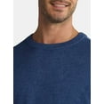 thumbnail image 4 of George Men's and Big Men's Cotton Blend Crewneck Sweater, Lightweight, Sizes XS-3XL, 4 of 5