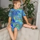 thumbnail image 4 of Fotbe Peacock Pijama Estampada de 2 Piezas para Niños – Ropa de Dormir de Manga Corta Cómoda para Niños y Niñas, Camiseta y Shorts de Algodón-Large, 4 of 6