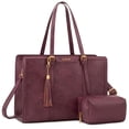 thumbnail image 1 of Bolsa de cuero vintage LOVEVOOK para portátil de 15.6 pulgadas con bolso de mano, 1 of 6