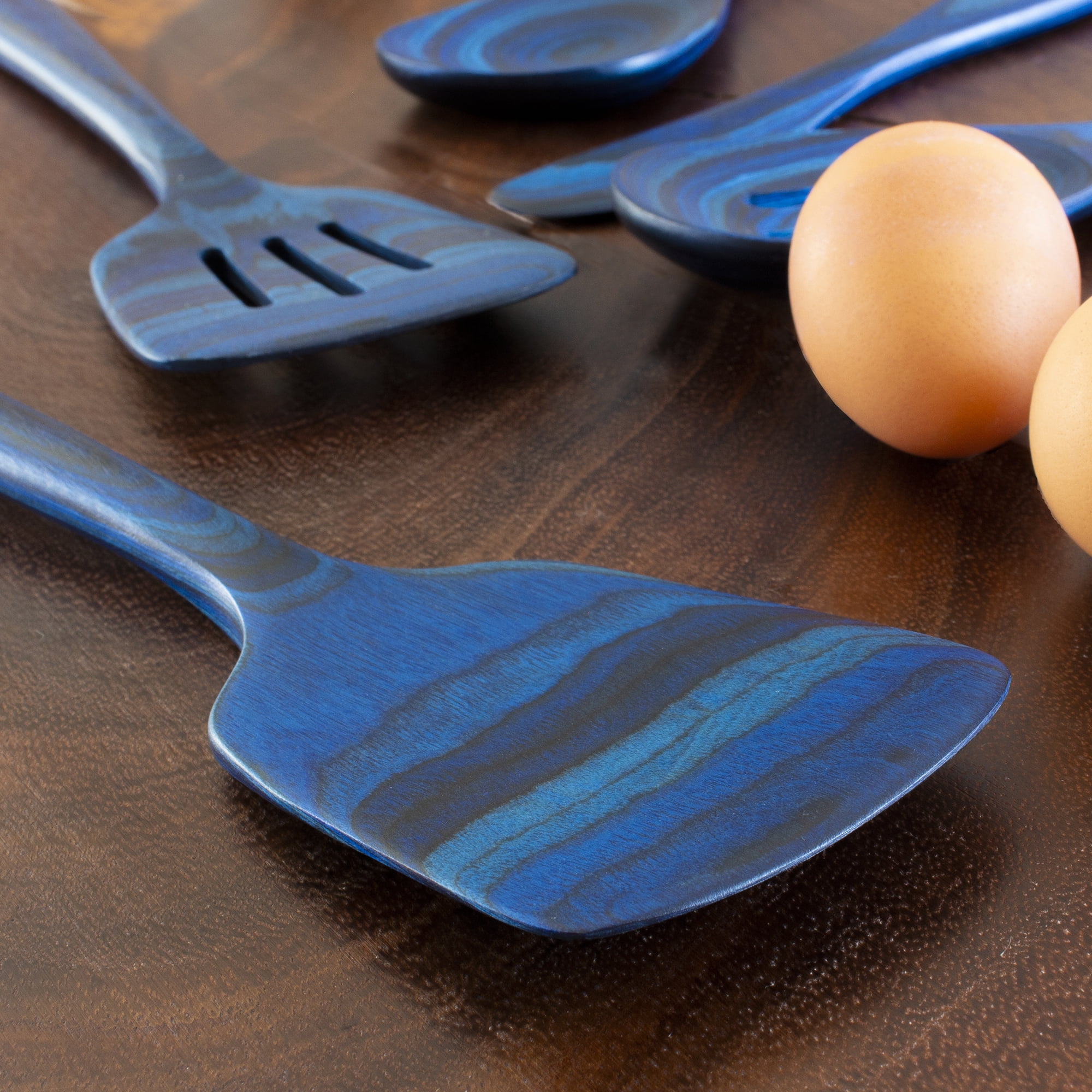 Baltique Malta Collection 4 Piece Wooden Cooking Utensil Set, Safe for Nonstick