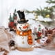 thumbnail image 5 of Figuras navideñas de muñeco de nieve para mesa | Decoración navideña de resina | Figura navideña blanca de muñeco de nieve para centros de mesa y repisas | Adorno compacto para mesa navideña, 5 of 6