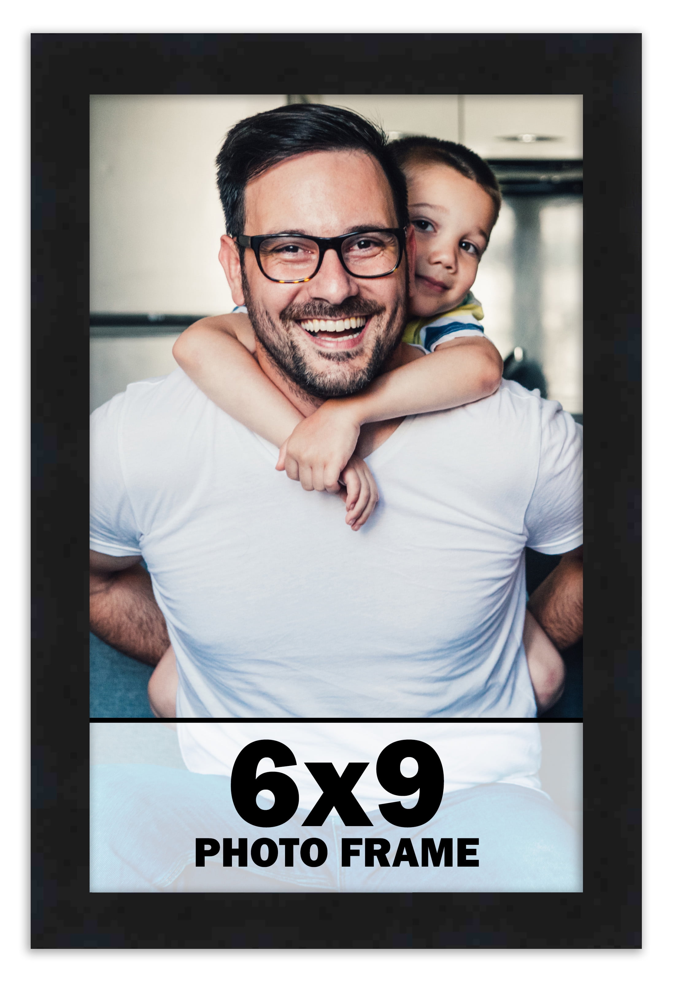 6x9 Frame Black Picture Frame Complete Modern Photo Frame Includes UV