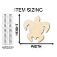 thumbnail image 2 of Unfinished Wood Sea Turtle Shape - Craft - up to 46" DIY 12" / 1/4", 2 of 3