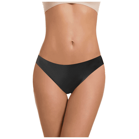 Fulorrnie Underwear for Women Seamless Hiphuggers Comfort Breathable Panties Sport Banded Waist Moisture Wicking Panty Black L