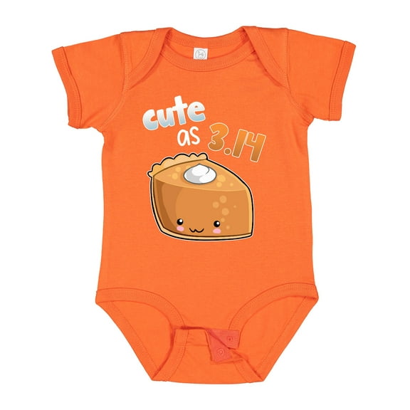 Inktastic Cute as 3.14 Pi Day Pumpkin Pie Pun Boys or Girls Baby Bodysuit
