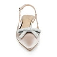 thumbnail image 4 of Jewel Badgley Mischka Krystia Slingback Kitten Heels with Pearled Bow, 4 of 7