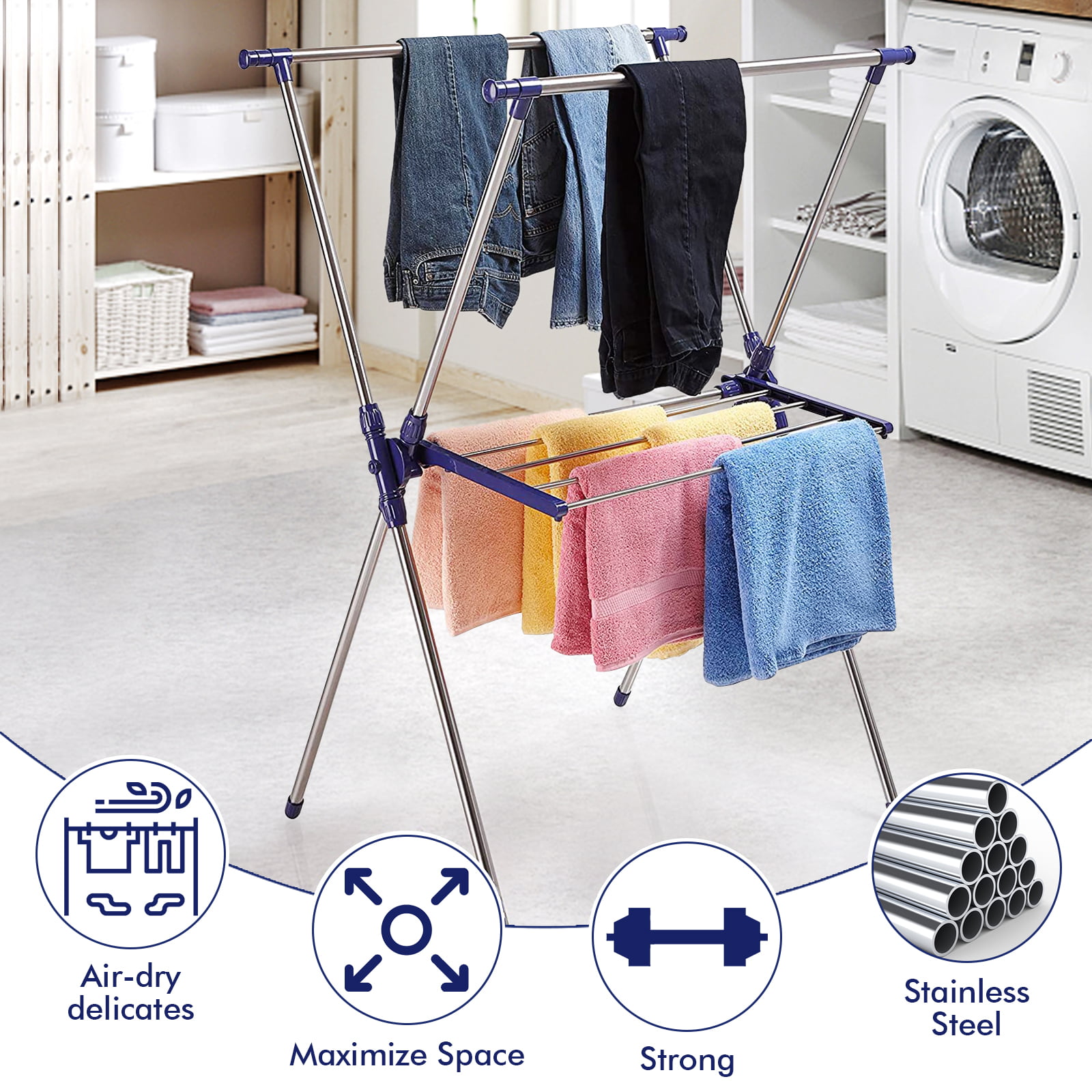 Manatee Clothes Dryer Portable Drying Rack for Laundry 1200W - 33
