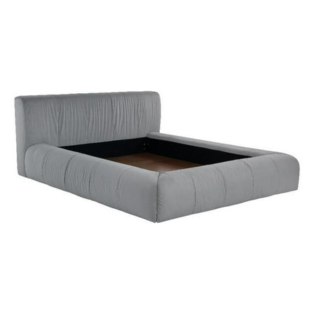 Wilshire Upholstered Queen Platform Bed Grey