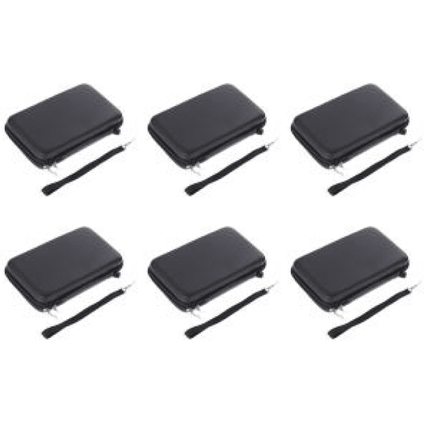 Estuche Rígido Transporte Piel para 3DS XL LL Con Correa Negra