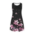thumbnail image 6 of Rciityk Summer Dresses for Women Beach Boho Sundress Floral Printed Sleeveless Mini Dresses Casual Loose Tank Dress with Pockets, Pink XL, 6 of 8