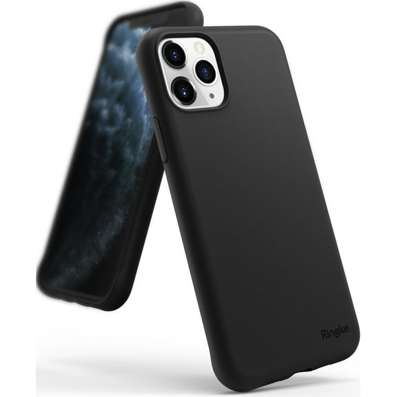 Ringke Air-S Case Compatible with iPhone 11 Pro Max, Silicone Flexible TPU Shockproof Matte Slim Phone Cover - Black